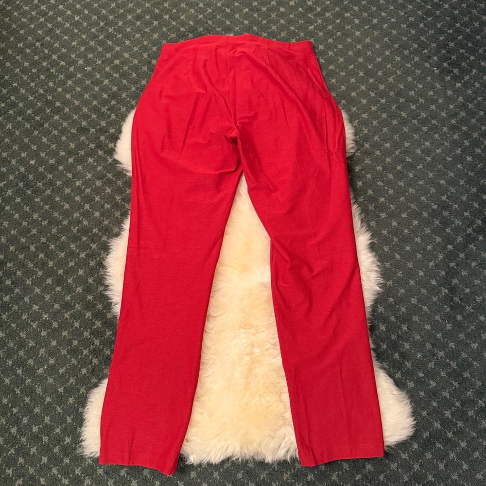 Eileen Fisher Red Stretch Viscose Nylon Leggings - Picture 3 of 8